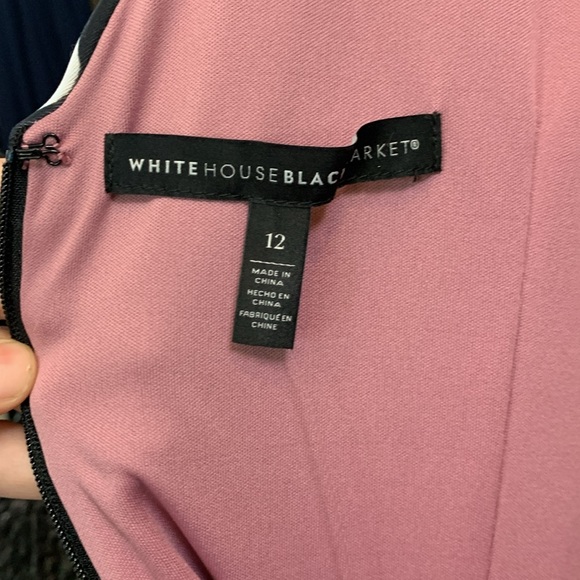 White House black market Spring bouquet multi Blk w ruffle hem SIZE 12 - Picture 3 of 7